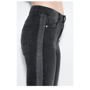 NWT Zadig & Voltaire designer black glitter jeans